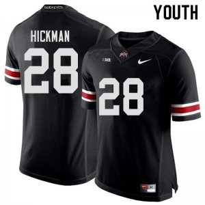 NCAA Ohio State Buckeyes Youth #28 Ronnie Hickman Black Nike Football College Jersey SKP0845RS
